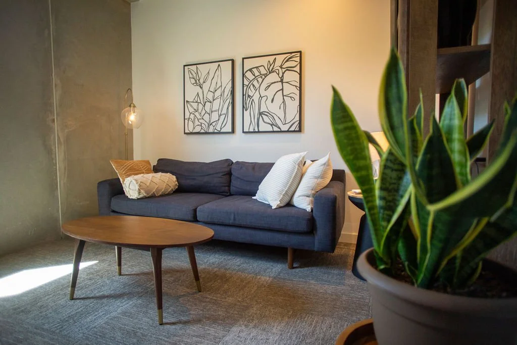Seva therapy office seating area.
