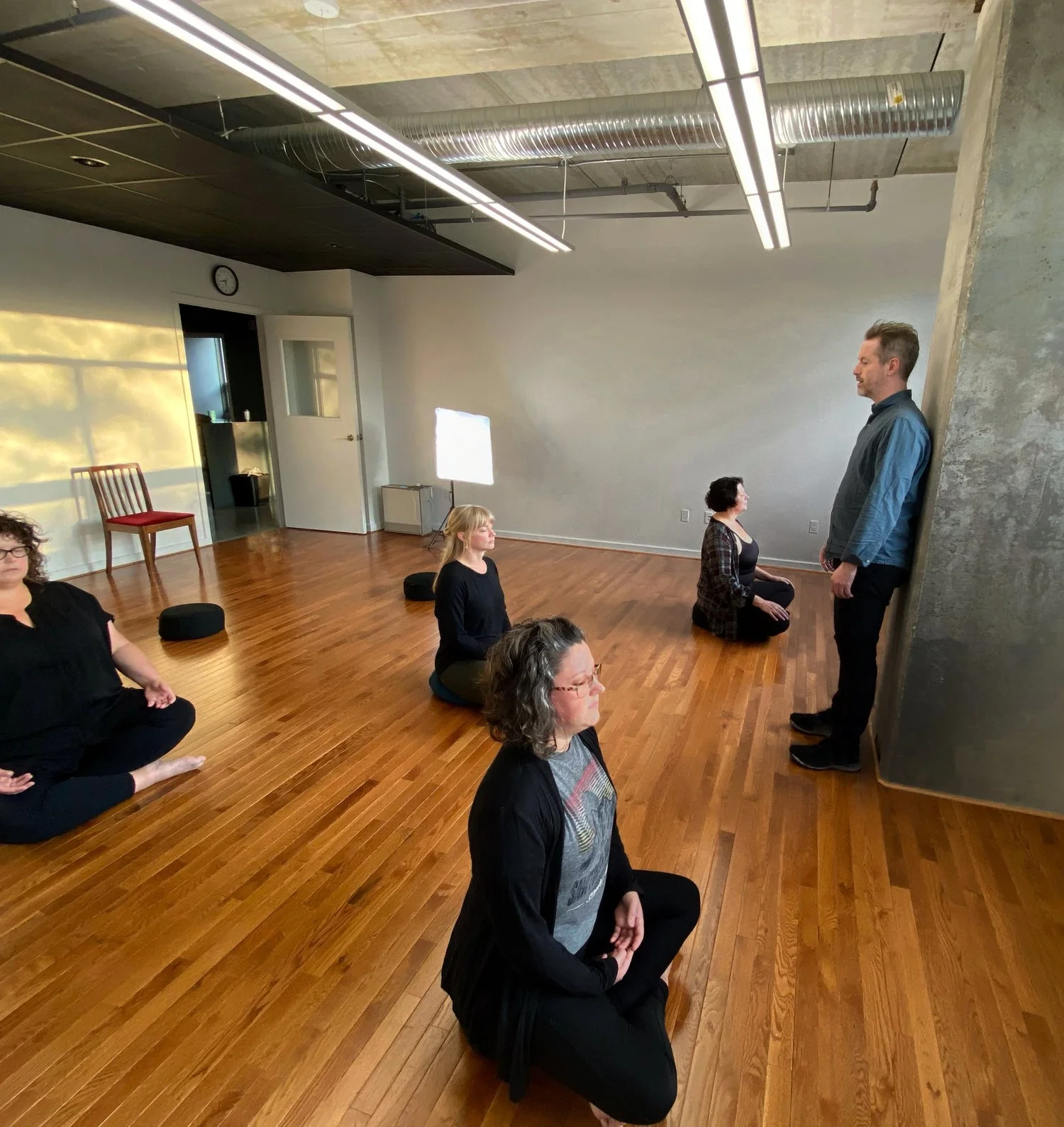 Meditation and workshop image from Seva Counseling.